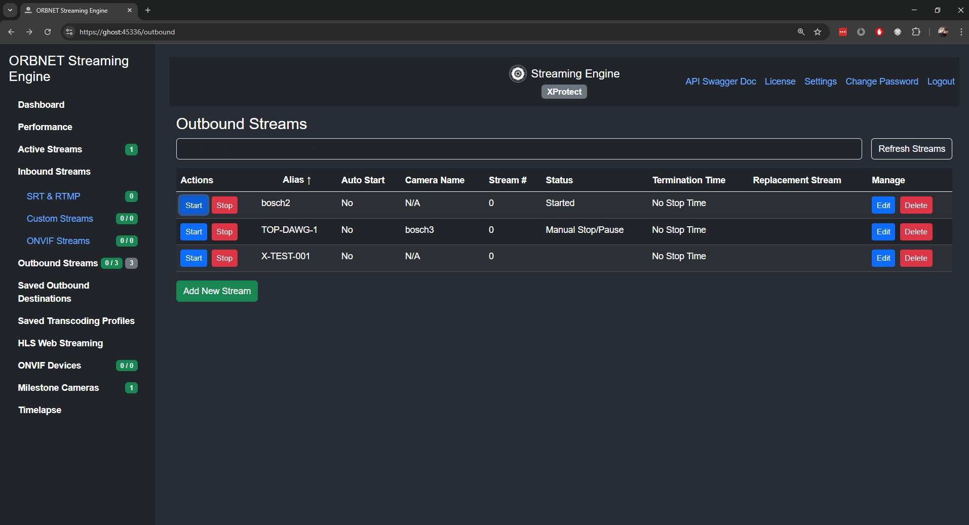 Outbound Streams Management